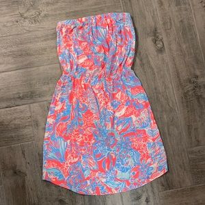 Lilly Pulitzer Strapless Cotton Dress